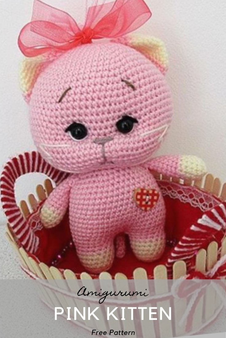 Amigurumi Pink Kitten Crochet Pattern