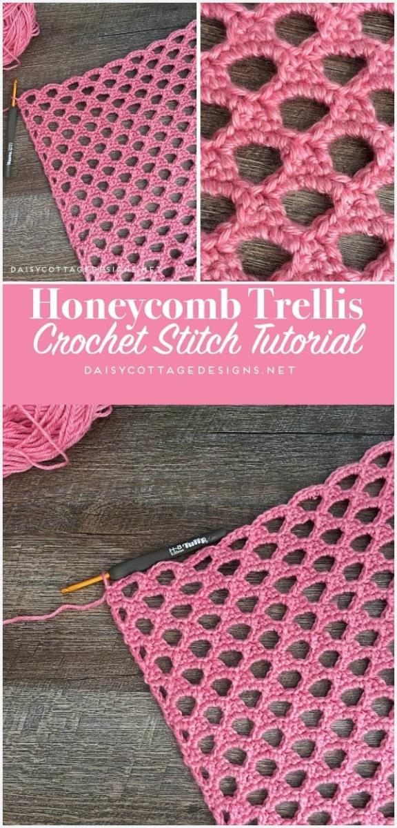 Honeycomb Crochet Stitch Tutorial